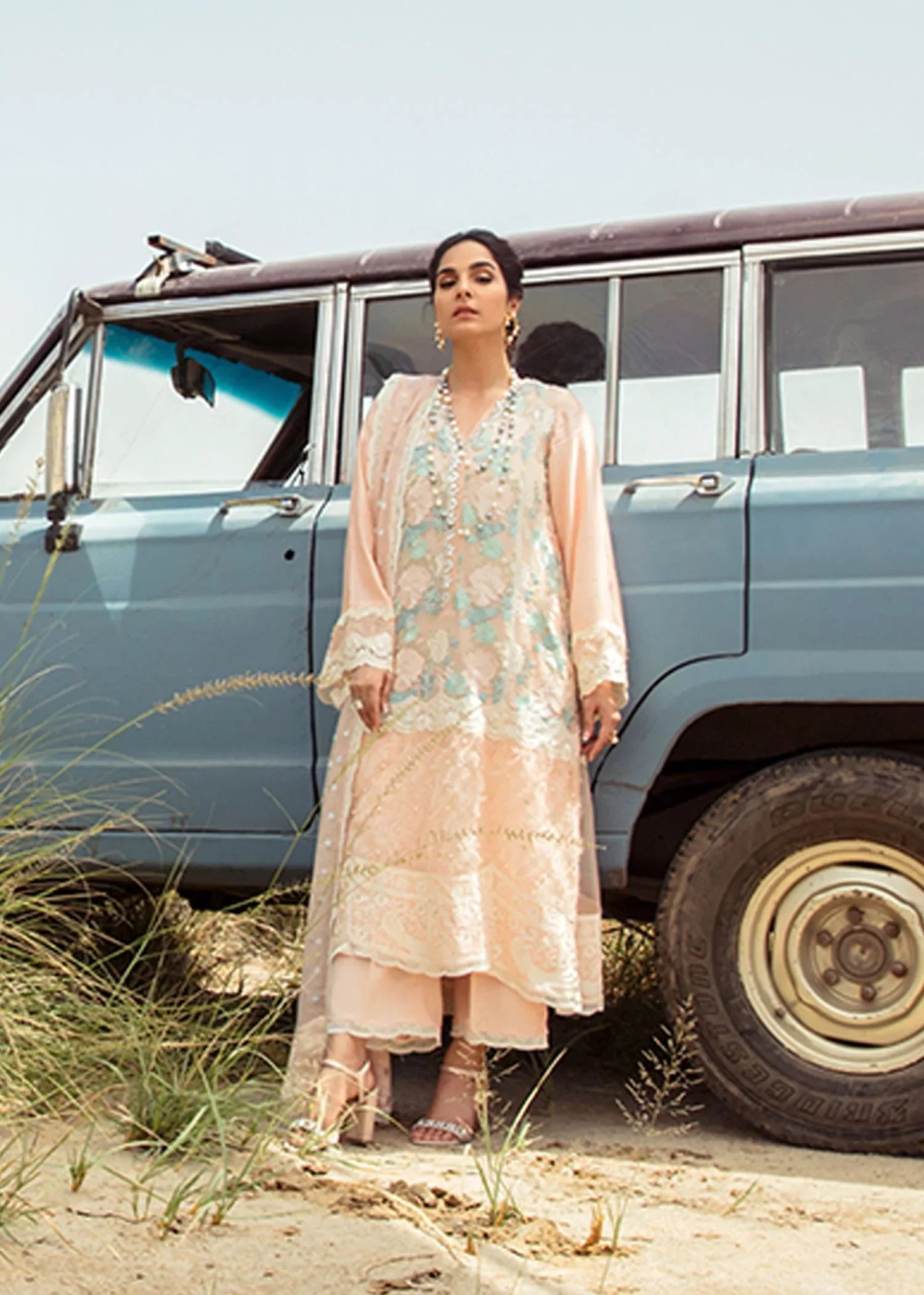 Saira Shakira | Luxury Pret | Peach Sandstone - Aqsa Fabrics