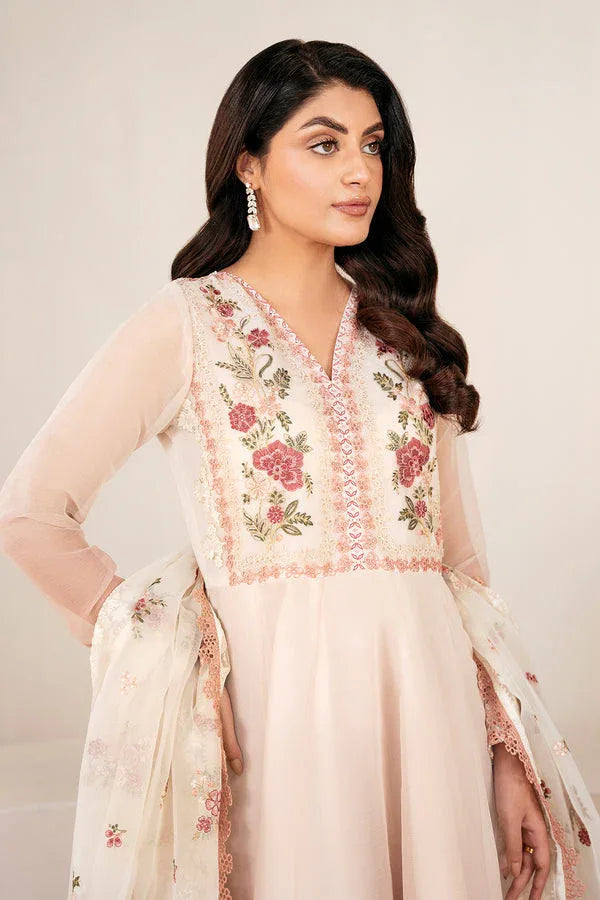 Baroque | Luxury Pret 25 | EMBROIDERED CHIFFON PR-1055 - Aqsa Fabrics