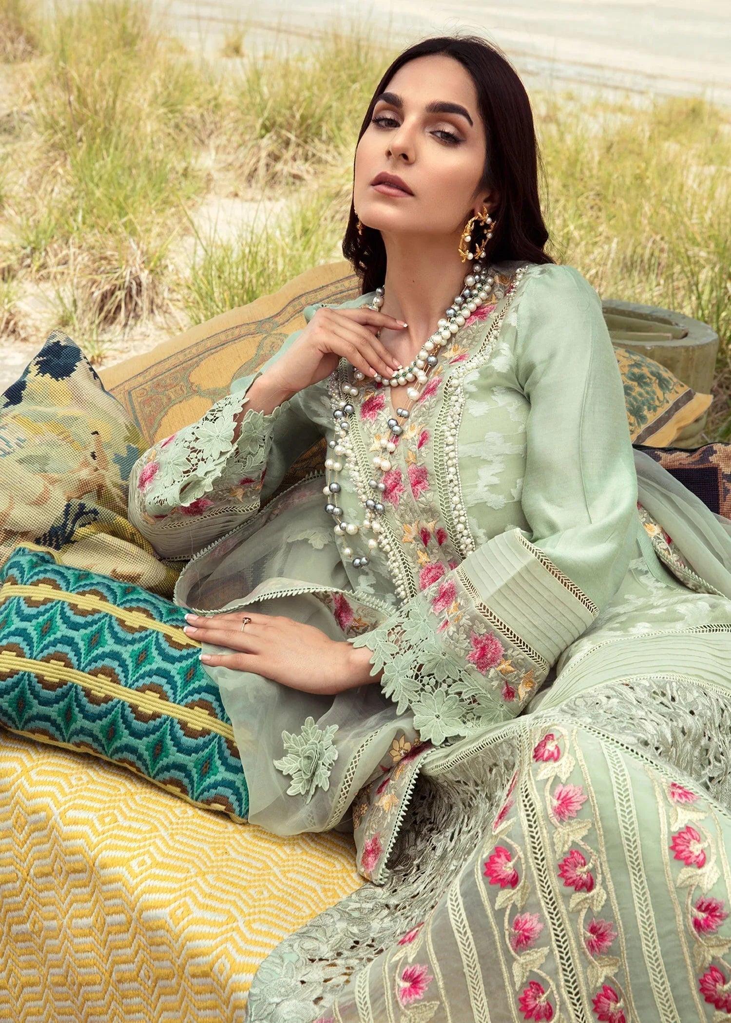 Saira Shakira | Luxury Pret |Parakeet - Aqsa Fabrics
