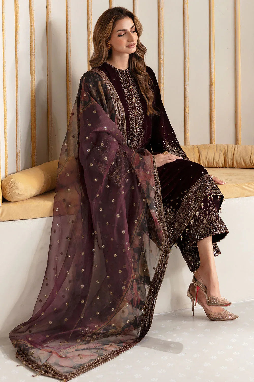 Jazmin | Velvet Edit 24 |  Velvet Formal VF-2012 - Aqsa Fabrics