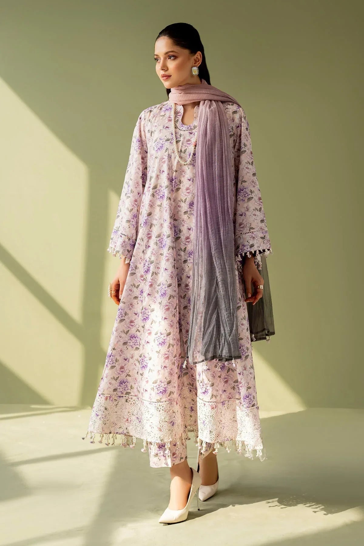 Baroque | Eid Printique | EMBROIDERED PRINTED LAWN UF-4168 - Aqsa Fabrics