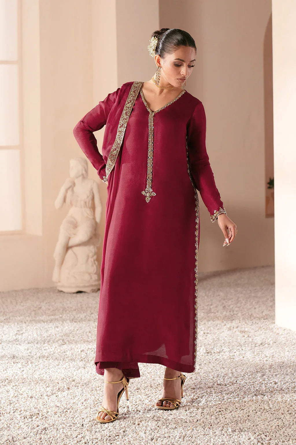 Ajr Couture | Symphony Luxe Festive 25 | Rebel Rose - Aqsa Fabrics