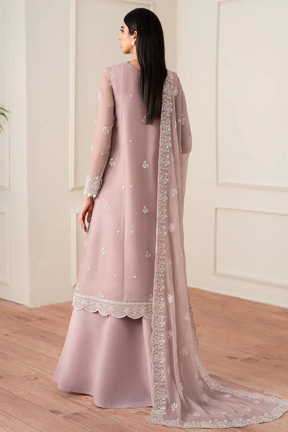 Farasha | Essence Formals 25 | Powder Bloom - Aqsa Fabrics