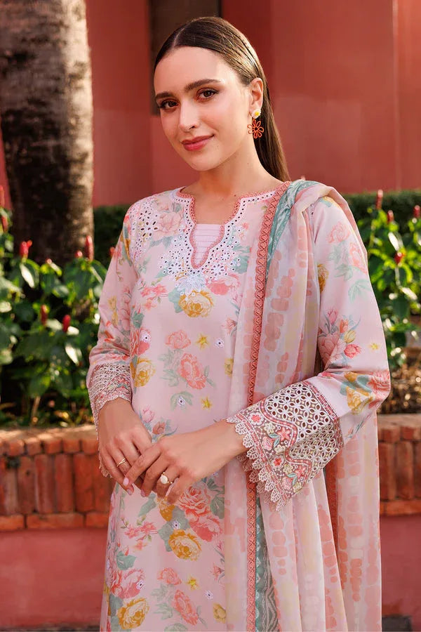 Farasha | Printed Essentials | Peach Glow - Aqsa Fabrics