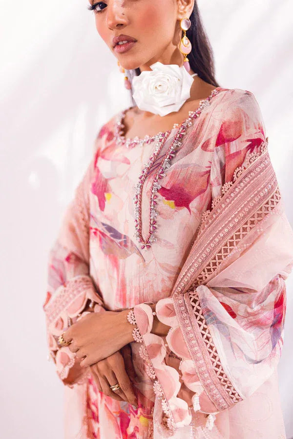 Nureh | Ballerina Formals | Oak Mist - Aqsa Fabrics