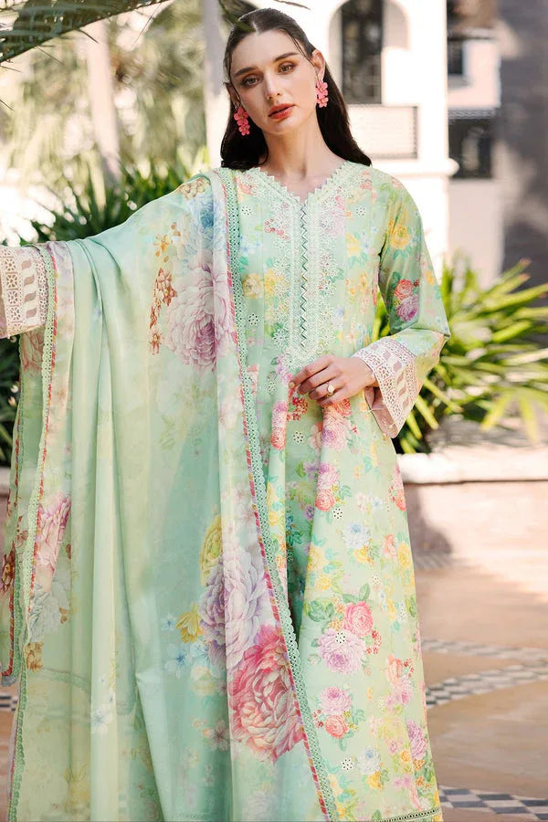 Farasha | Printed Essentials | Mint Dew - Aqsa Fabrics