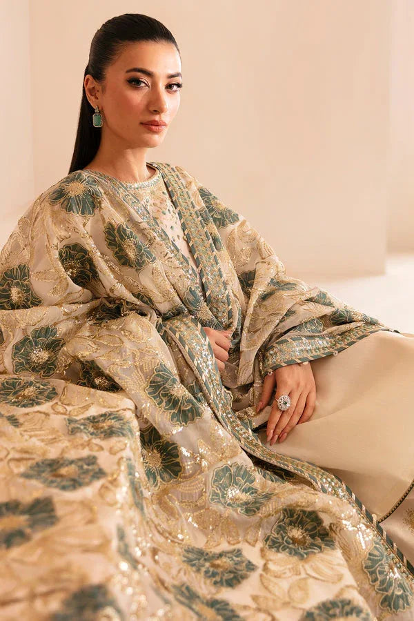 Jazmin | Formals Collection | Raw Silk UR-7039 - Aqsa Fabrics