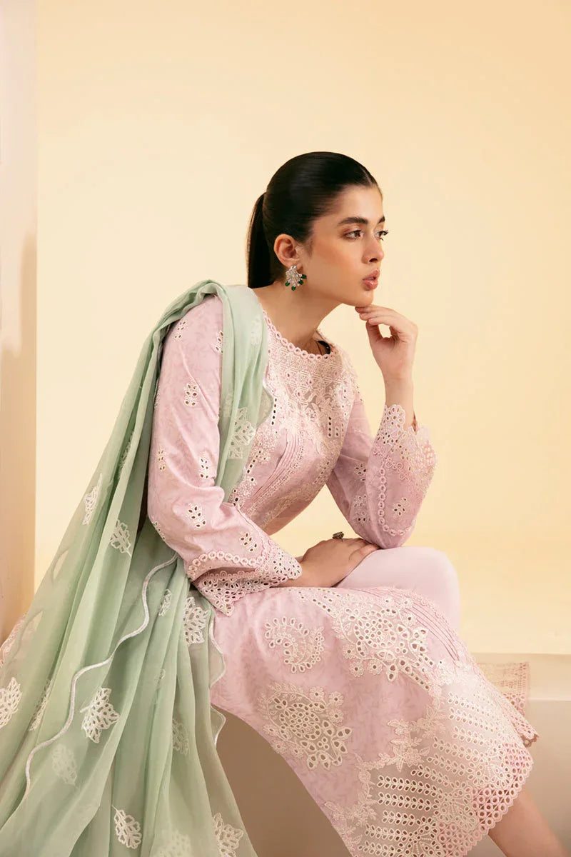 Qalamkar | Qlinekari Luxury Lawn | SQ-02 ASEMA - Aqsa Fabrics