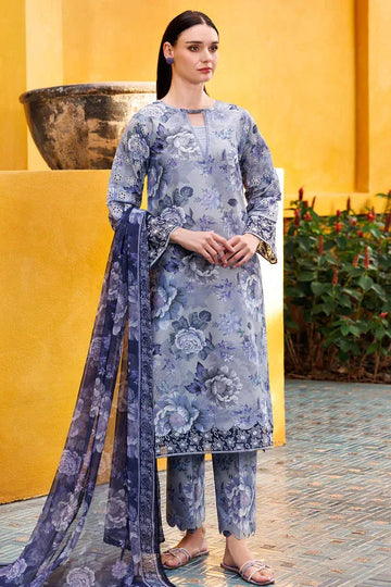 Farasha | Printed Essentials | Serene Haze - Aqsa Fabrics