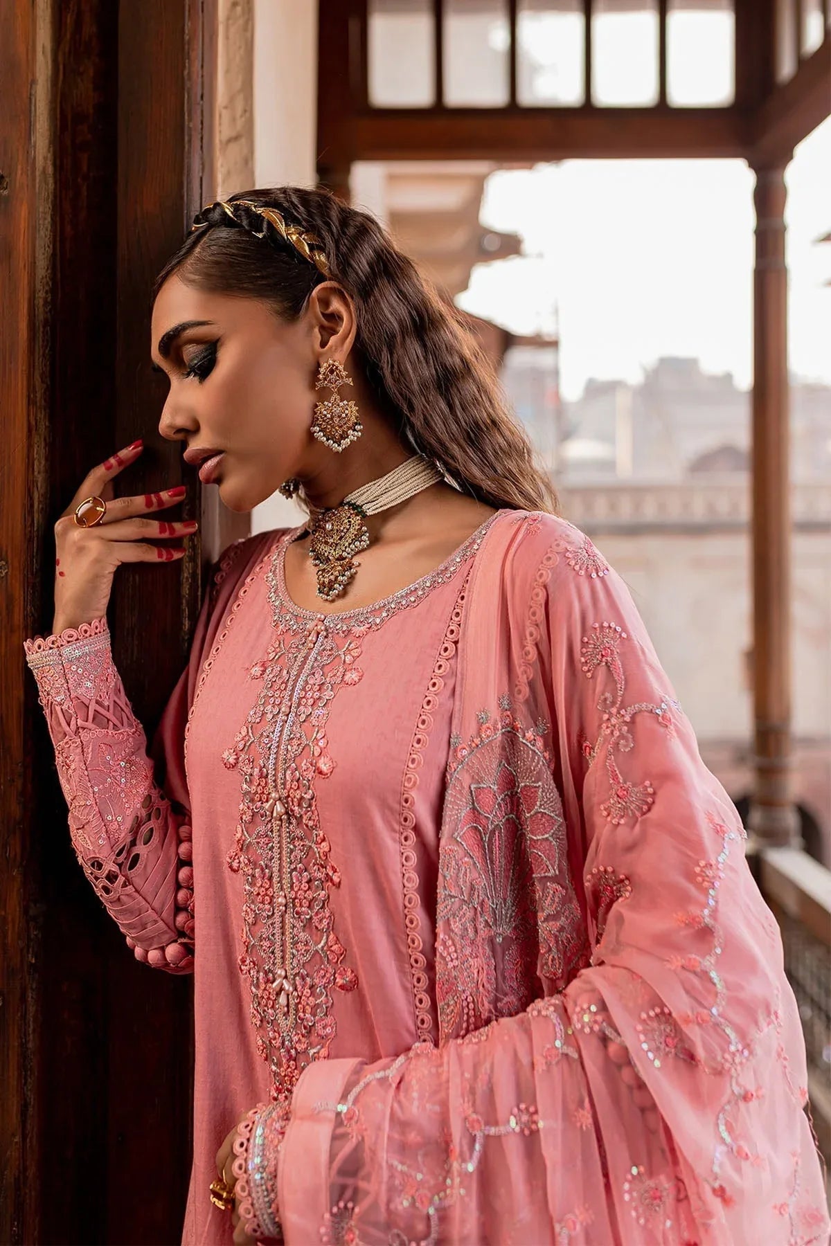 Nureh | Lawn Jacquard | NS-76 - Aqsa Fabrics