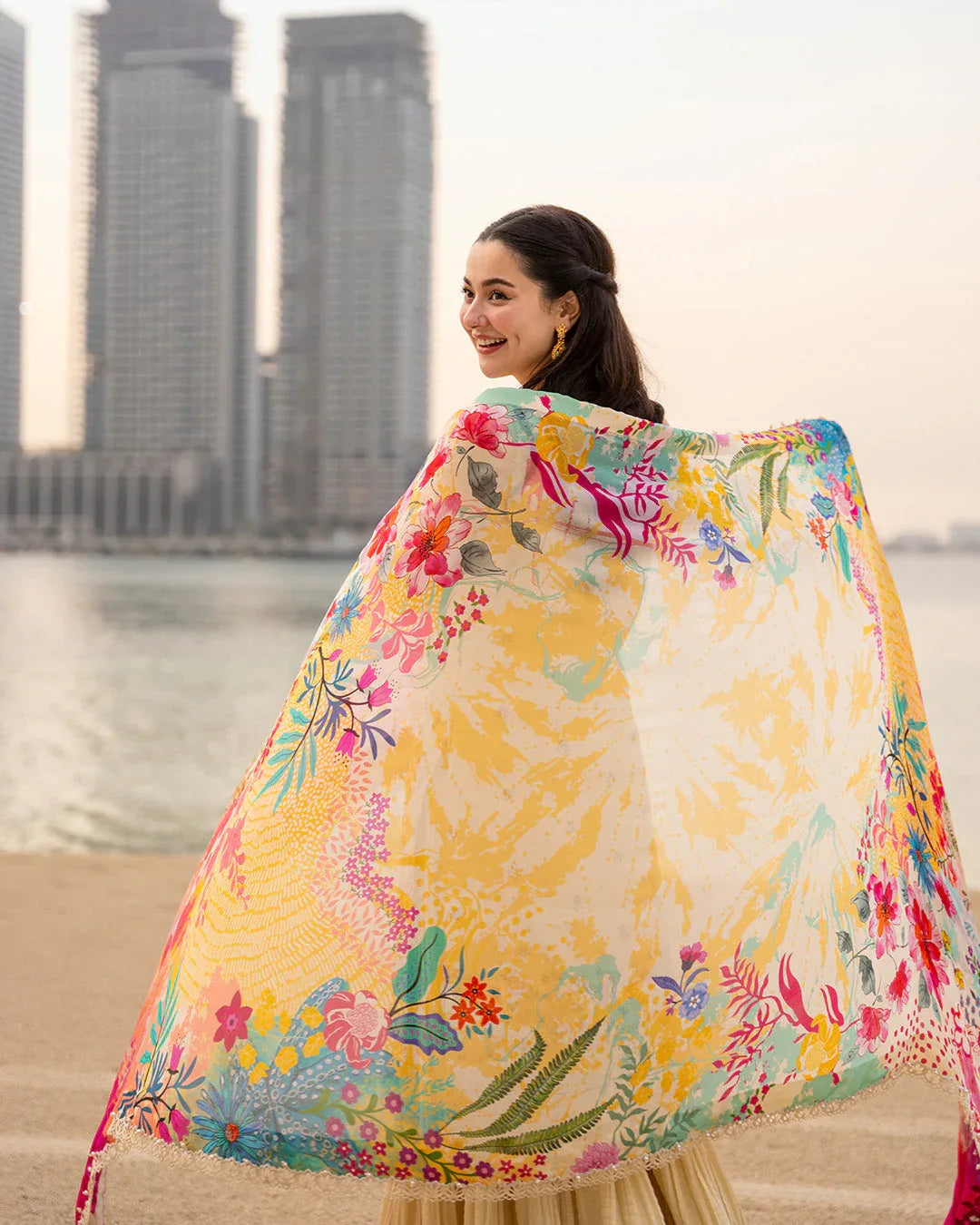 Faiza Saqlain | Aya Luxury Lawn 26' | Merjem