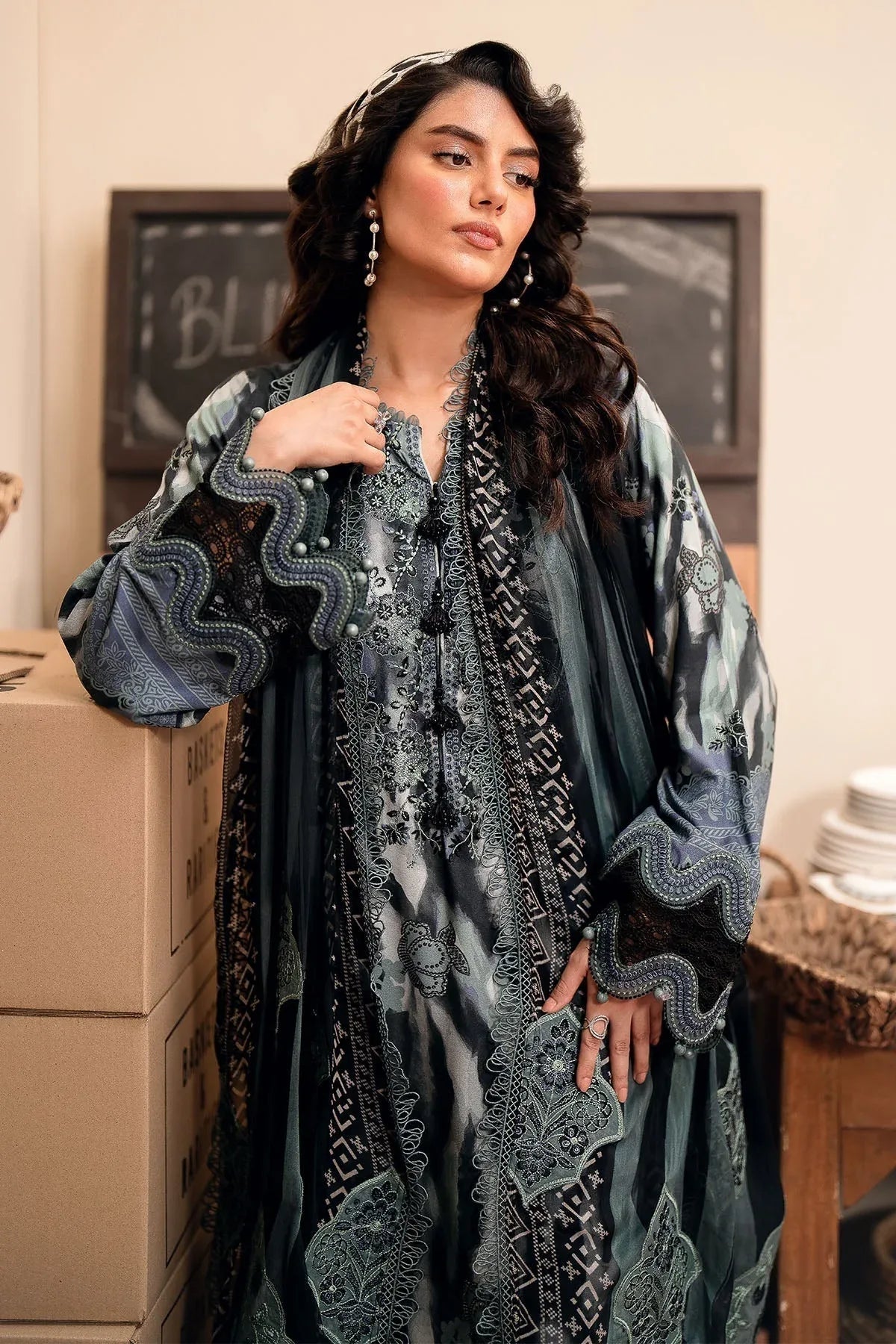 Nureh | Glam Girl Lawn | GL-24 - Aqsa Fabrics
