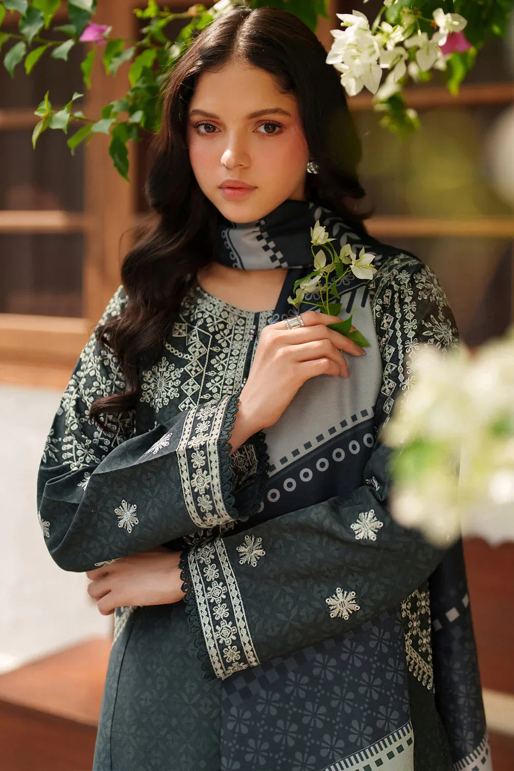 Farasha | Meline Premium Viscose 25 | Slate Gray - Aqsa Fabrics