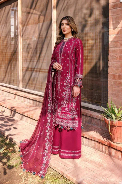 Farasha | Kaavish Lawn 24 | GARNET GLAM - Aqsa Fabrics