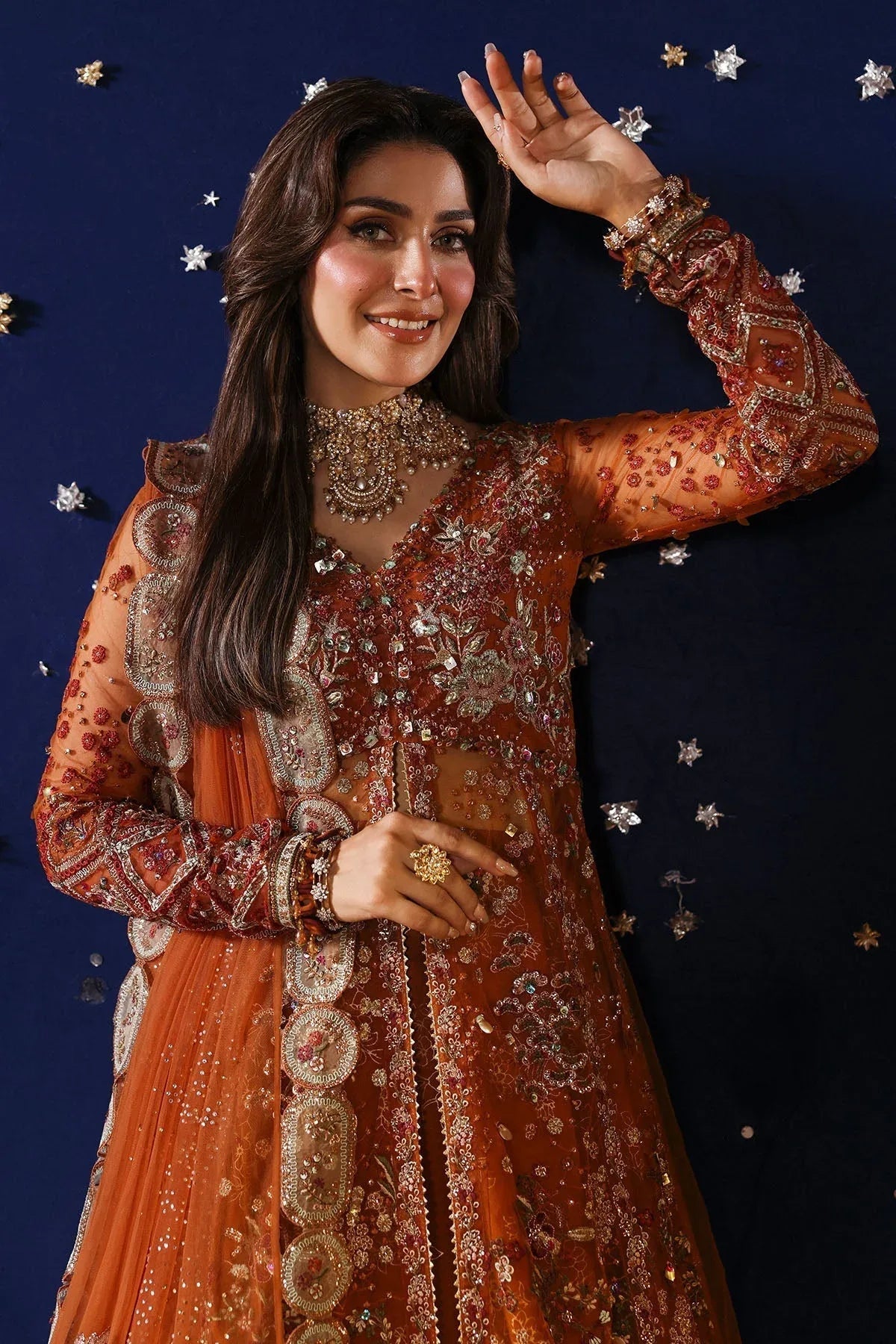 Nureh | Jhoomro 25' | NL-80 Zardozi - Aqsa Fabrics