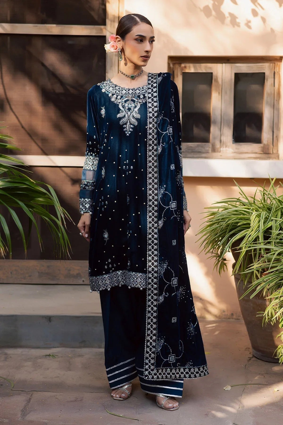 Nureh | Maya Velvet | NW-114 - Aqsa Fabrics