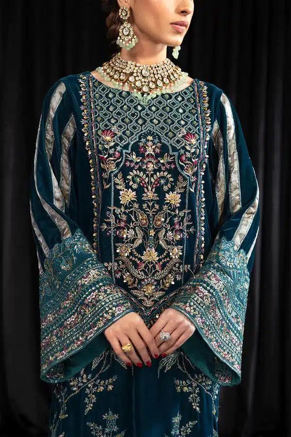 Nureh | Maya Velvet 23 | Lehar - Aqsa Fabrics