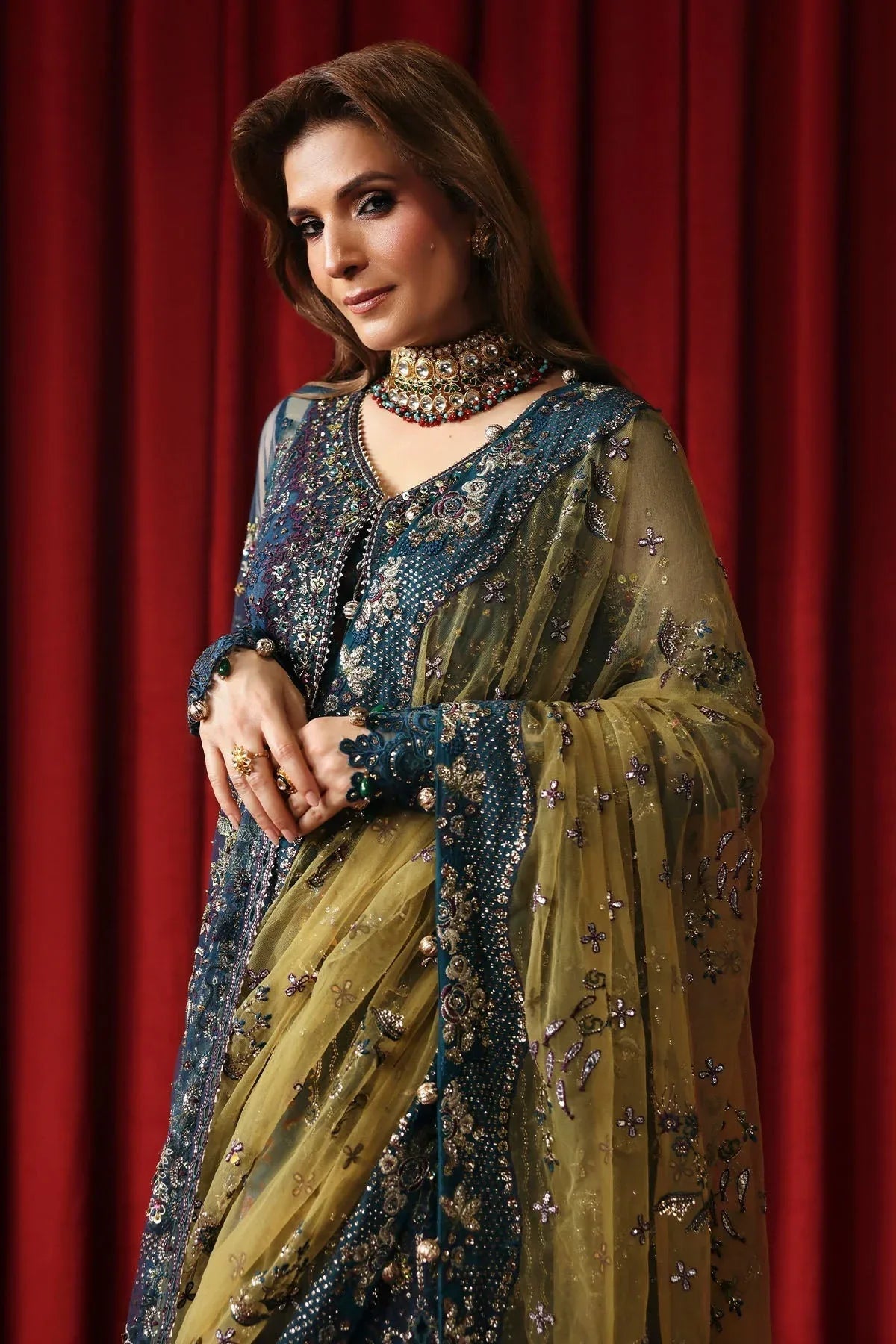 Nureh | Jhoomro 25' | NL-84 Resham - Aqsa Fabrics