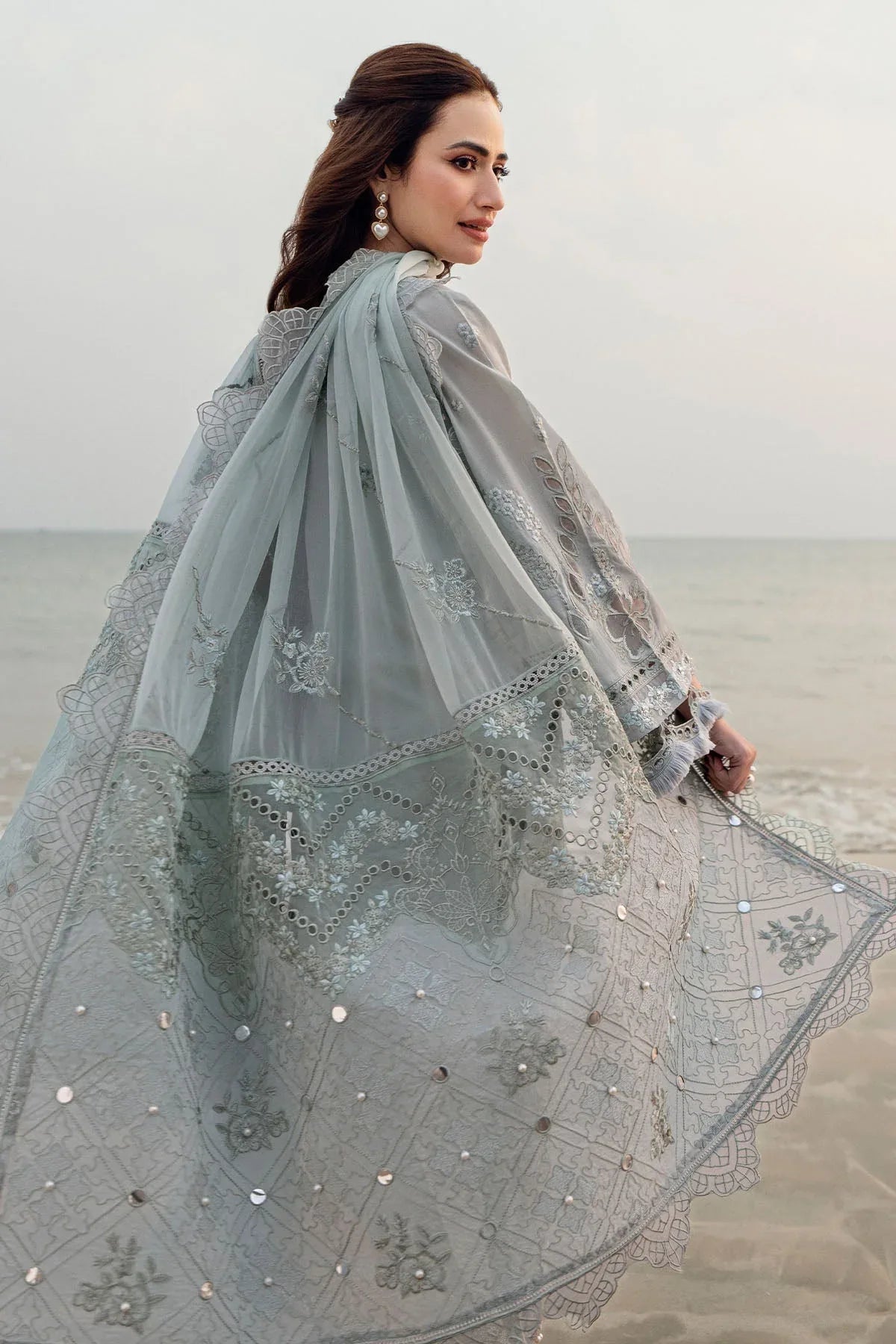 Nureh | Khuwab Luxury Lawn | NE-145 - Aqsa Fabrics