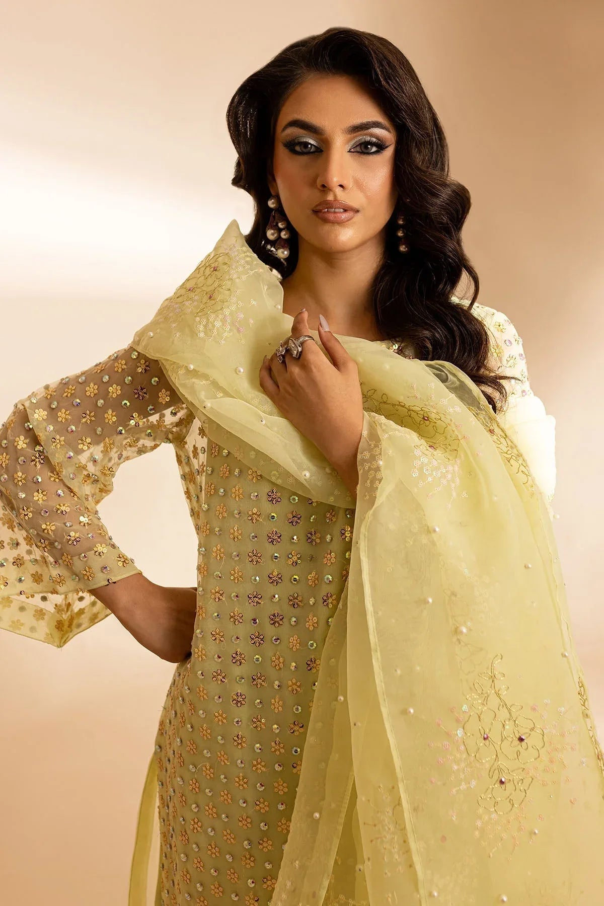 Nureh | Tiny Twinkles | TW-04 GLOSS BOSS - Aqsa Fabrics