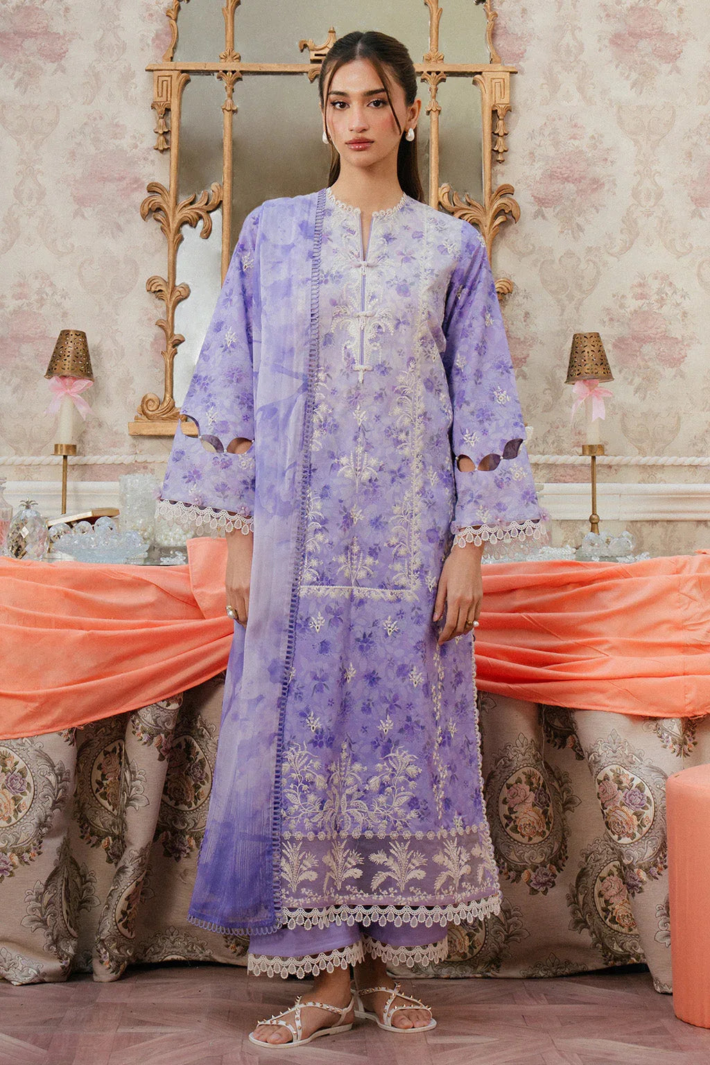 Ayzel | Armelia Printed Lawn 25 | Delilah - Aqsa Fabrics