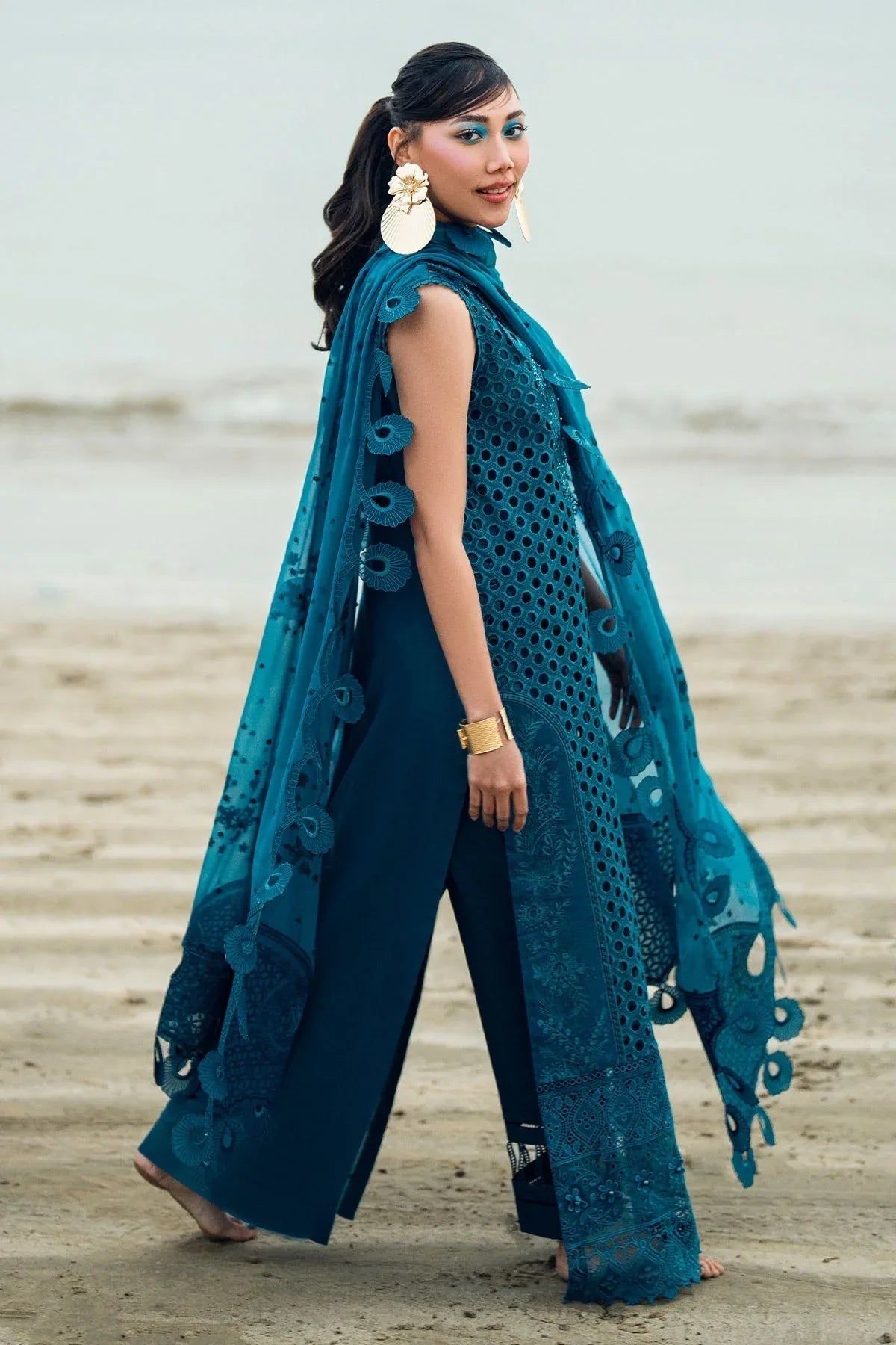 Nureh | Khuwab Luxury Lawn | NE-148 - Aqsa Fabrics