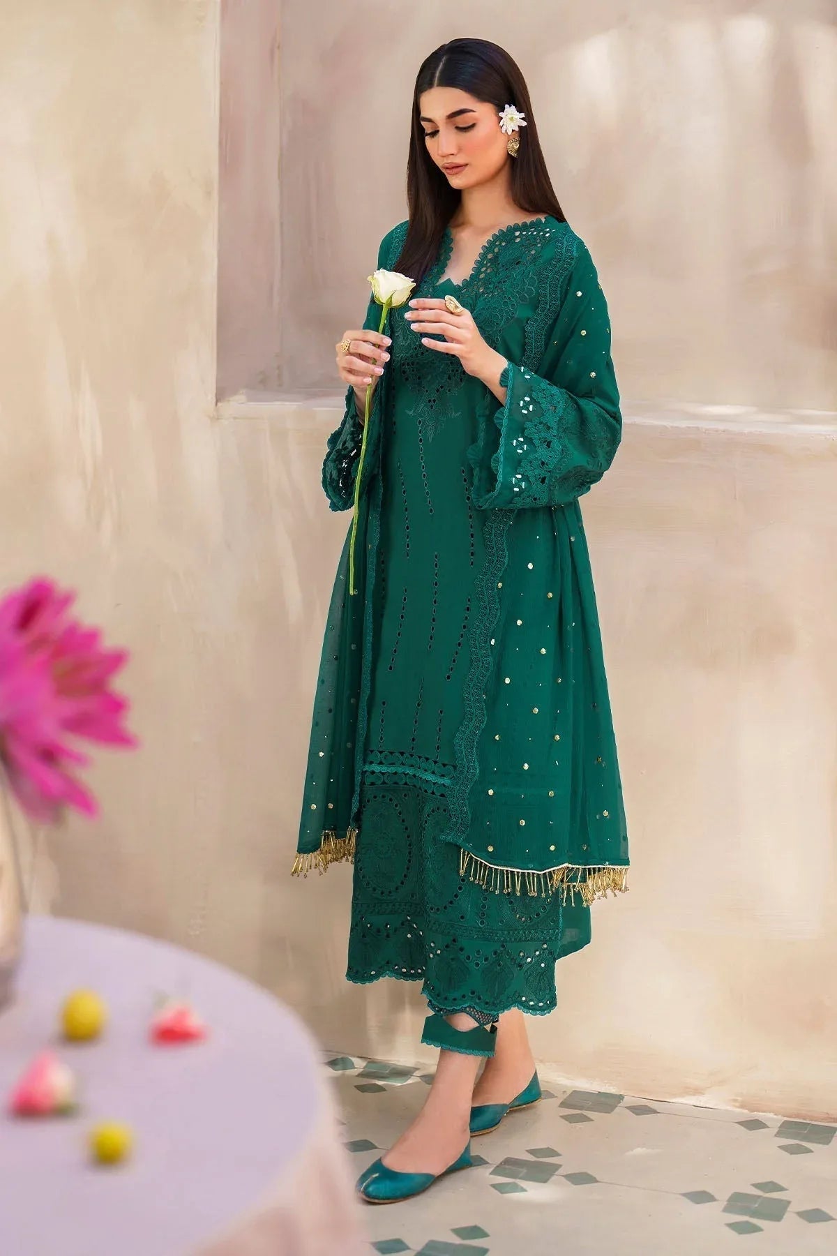 Nureh | Bazaar Lawn | NS-135 - Aqsa Fabrics