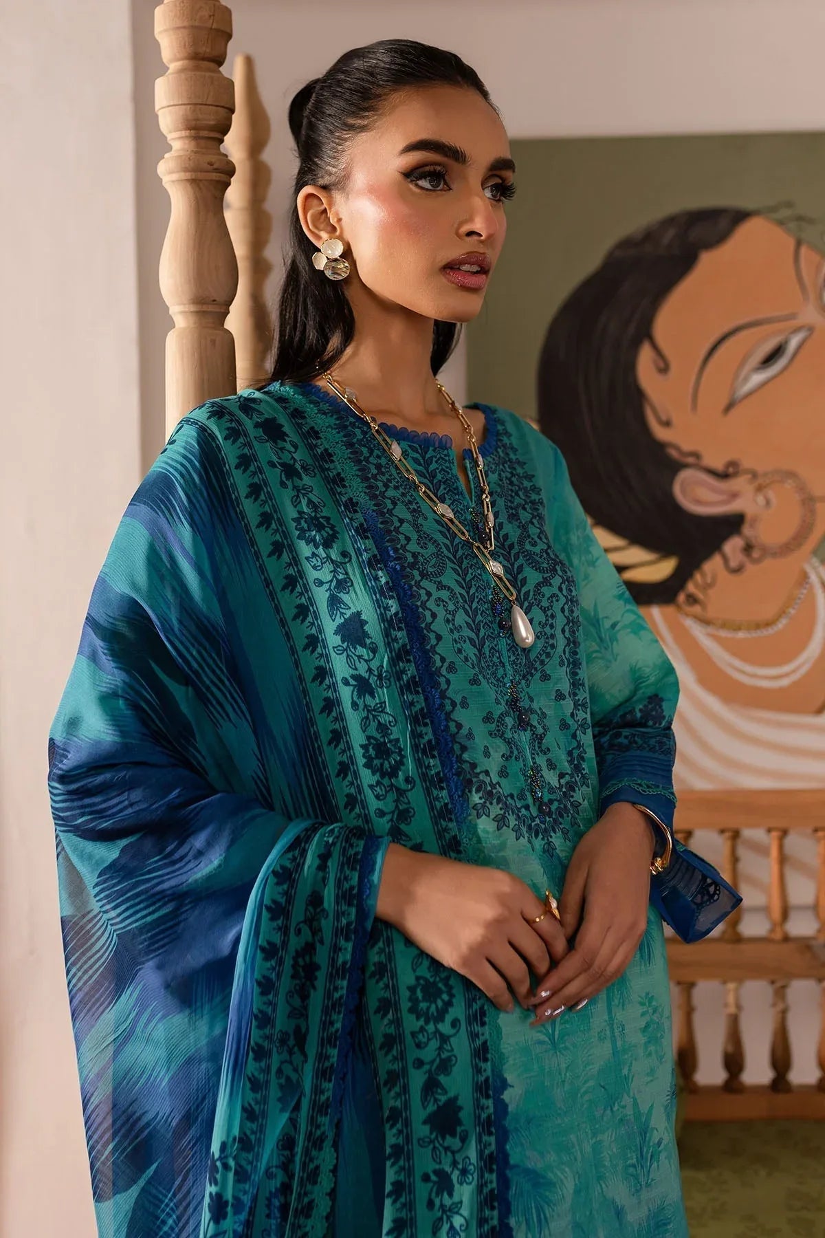Nureh | Printed lawn 25 | SP-138 - Aqsa Fabrics