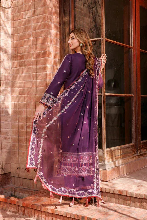 Farasha | Kaavish Lawn 24 | SHADOW BERRY - Aqsa Fabrics