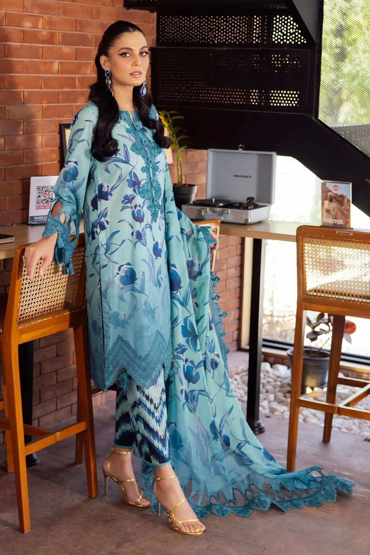 Nureh | Glam Girl Lawn | GL-08 - Aqsa Fabrics