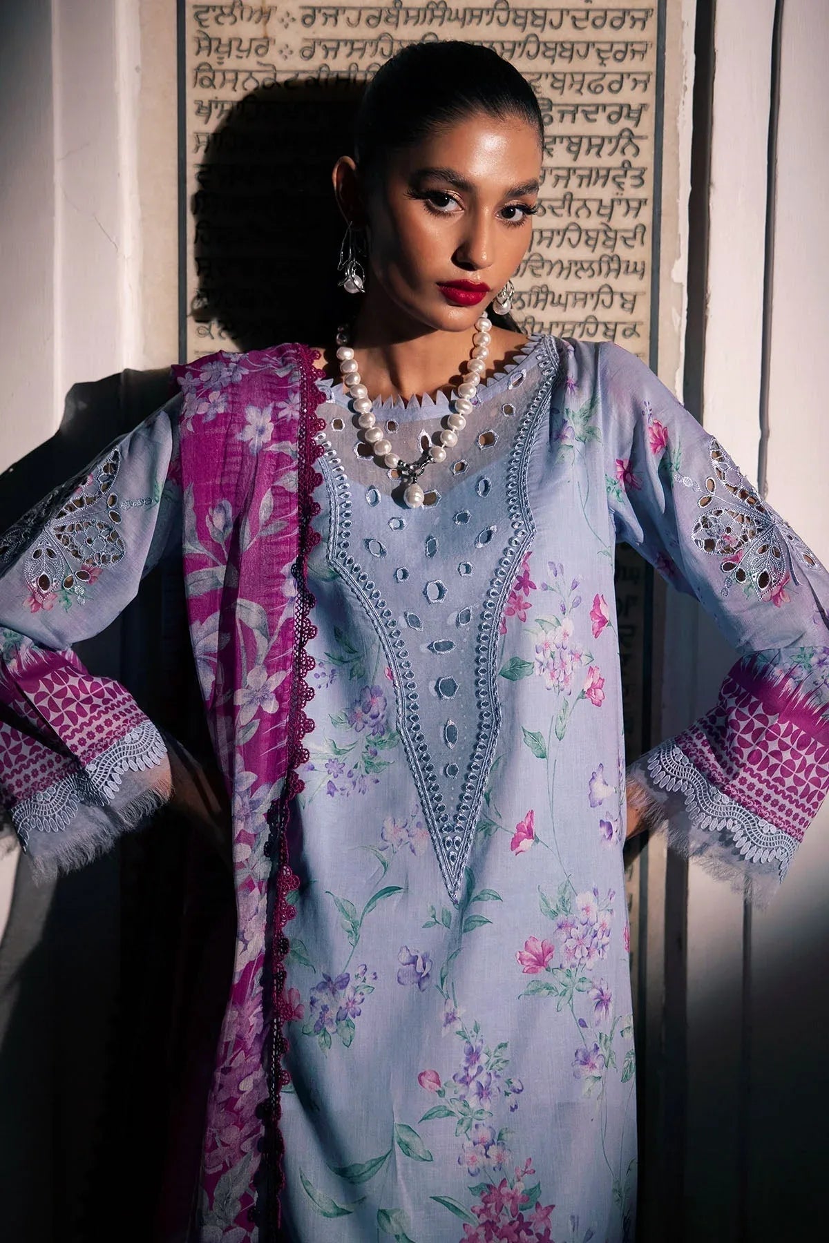 Nureh | Glam Girl Lawn | GL-17 - Aqsa Fabrics