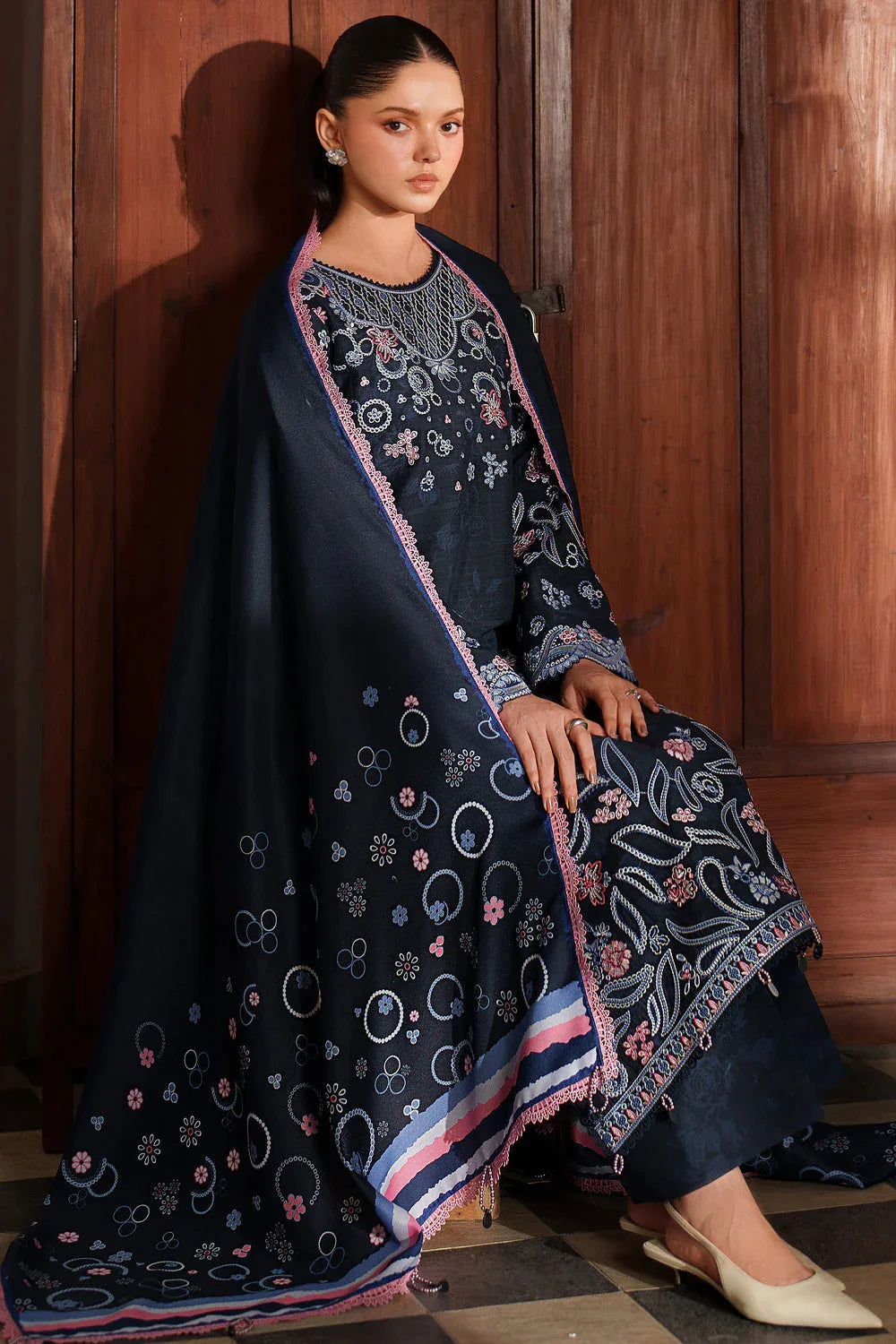 Farasha | Meline Premium Viscose 25 | Night Oak - Aqsa Fabrics