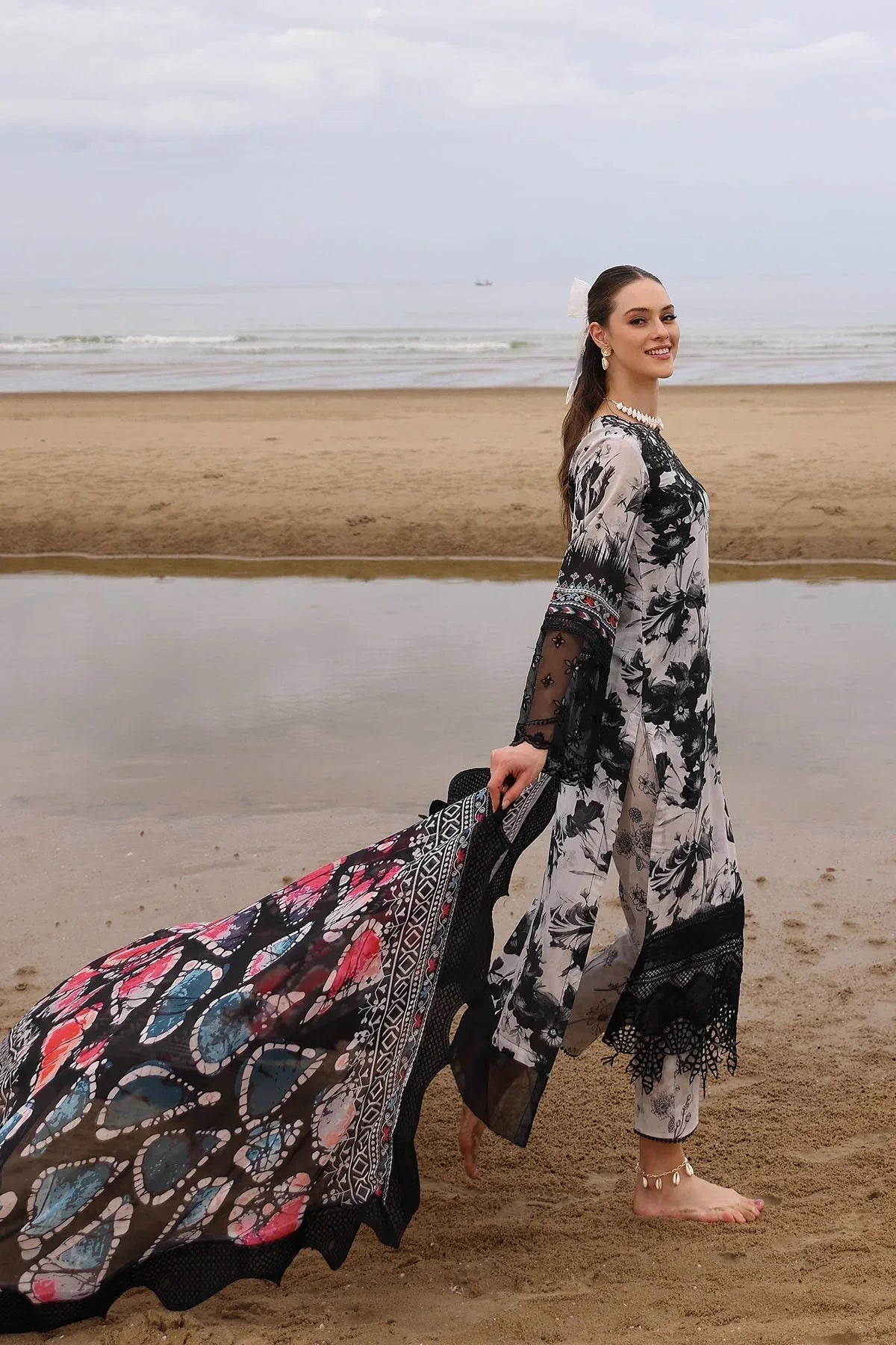 Nureh | Gardenia Embroidered Lawn 25 | NSG-175 - Aqsa Fabrics