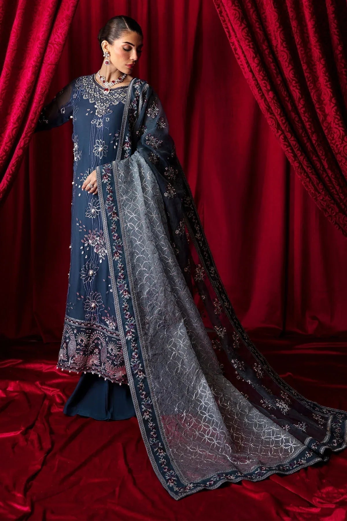 Nureh | Elanora Formal 24 | NEL-52-Cielle - Aqsa Fabrics