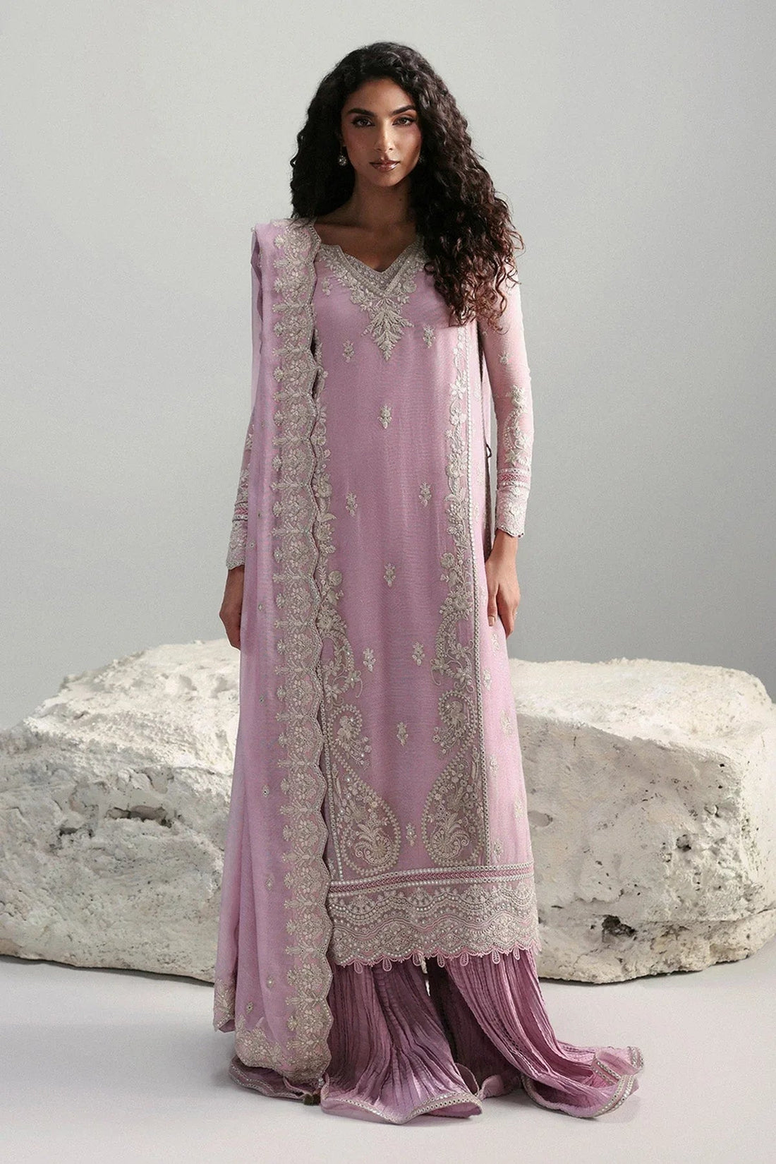 Afrozeh | Slate Ready to Wear | Elowen - Aqsa Fabrics
