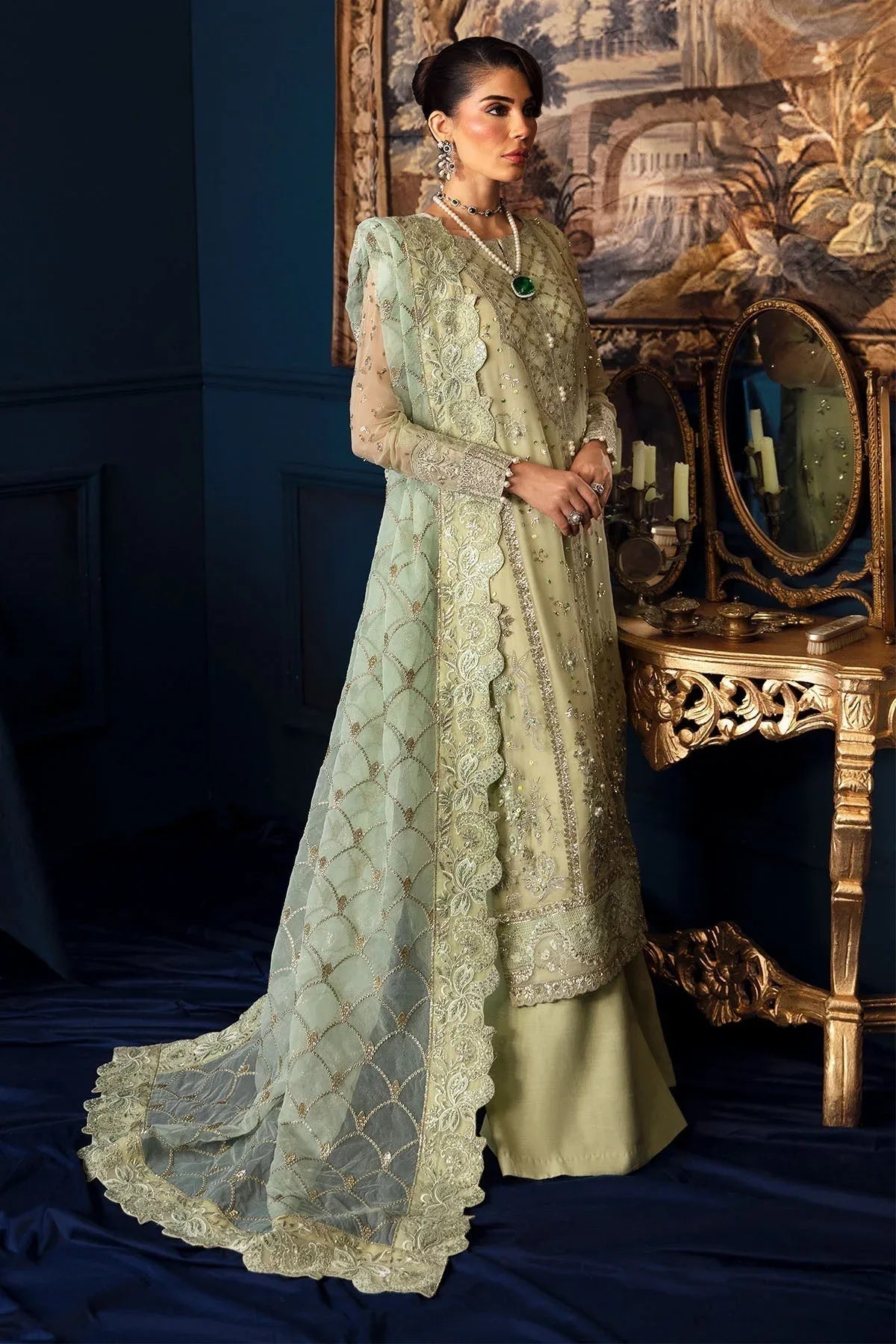Nureh | Elanora Formal 24 | NEL-50-Meadow - Aqsa Fabrics