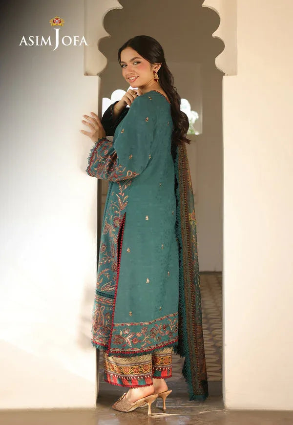 Asim Jofa | Summer Rhapsody | AJUBU-03 Embroidered Jacquard - Aqsa Fabrics