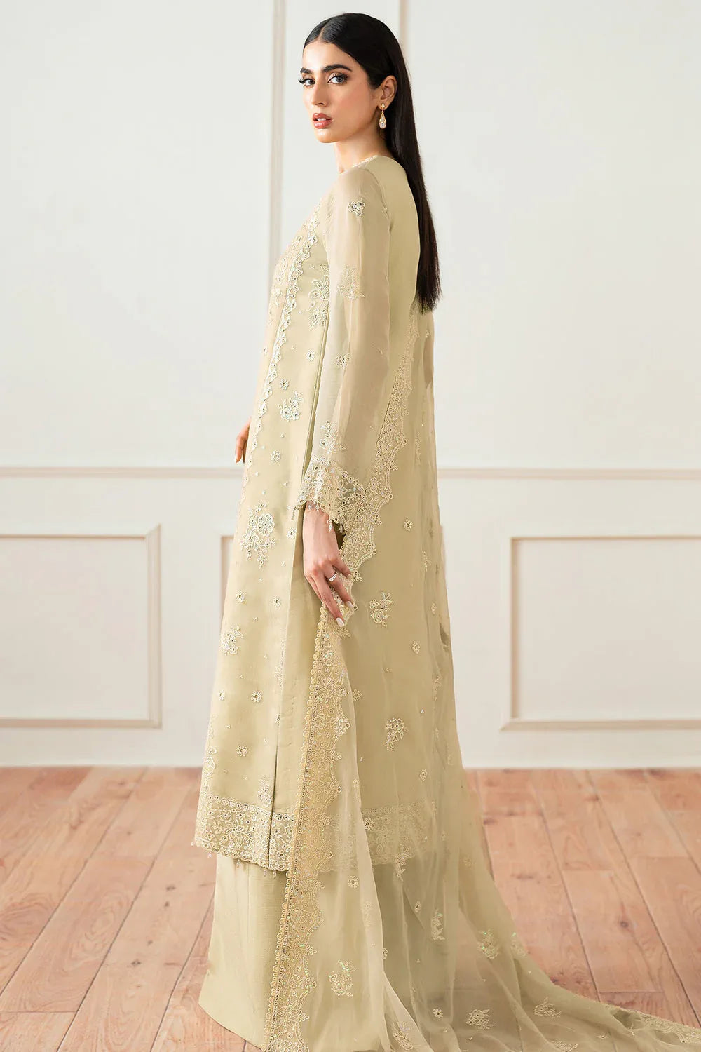 Farasha | Essence Formals 25 | Beige Dusk - Aqsa Fabrics