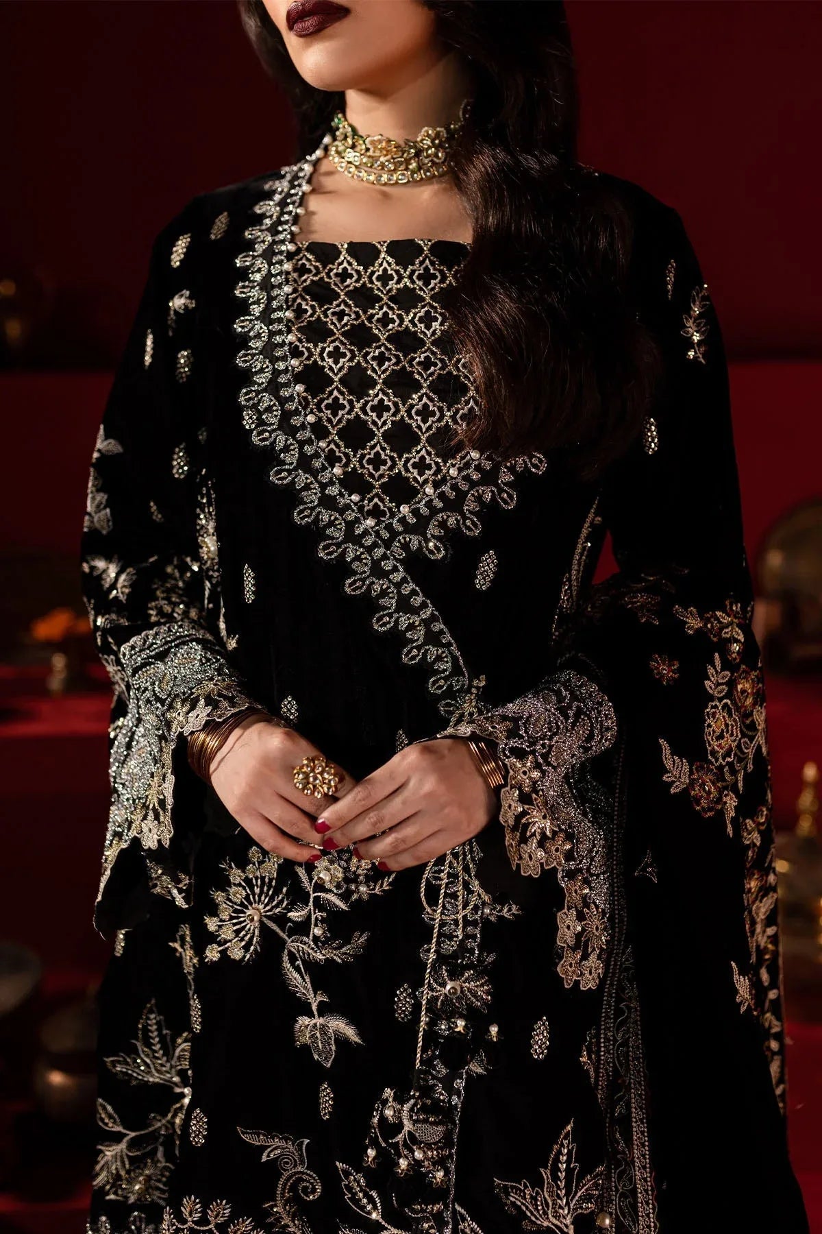 Nureh | Maya Velvet | NW-92 - Aqsa Fabrics