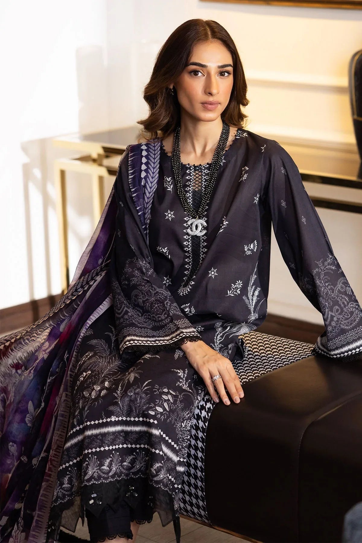 Nureh | Printed lawn 25 | SP-118 - Aqsa Fabrics