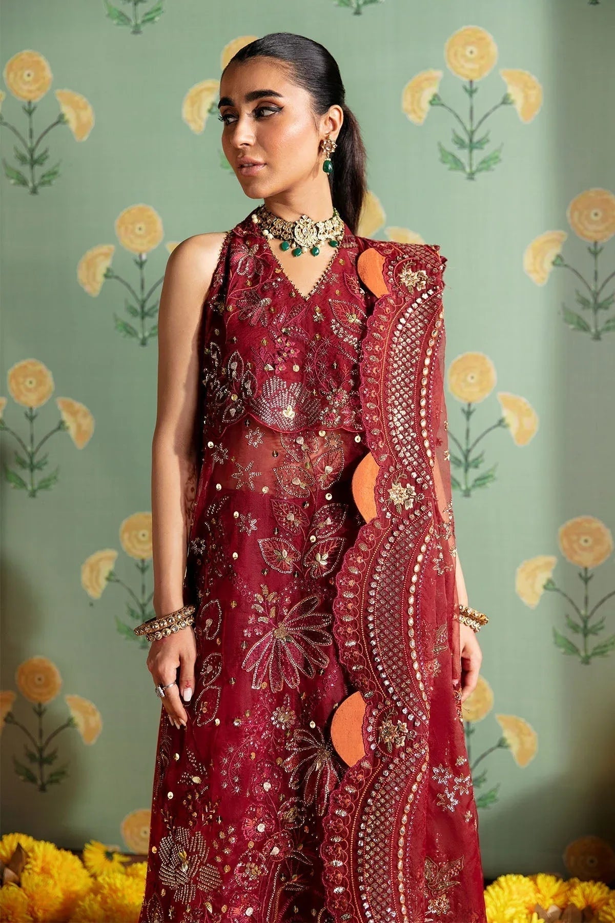 Nureh | Jhoomro Wedding Formals | NL-53 - MAHRO - Aqsa Fabrics