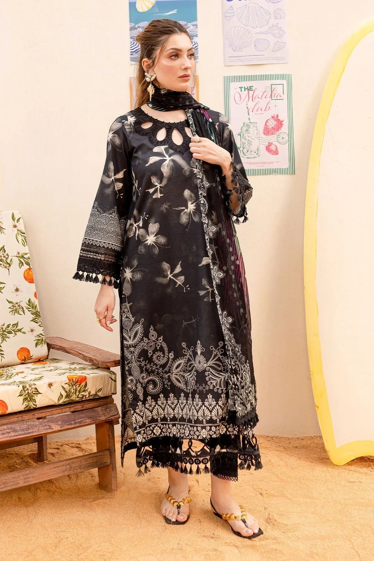 Nureh | Gardenia Lawn 25 |NSG-185 - Aqsa Fabrics