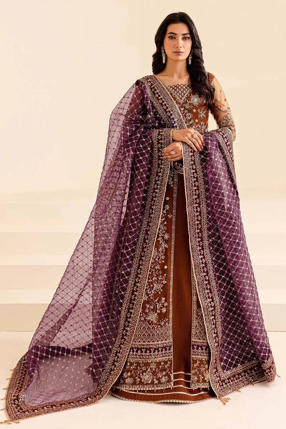 Farasha | Lumiere Formals | Crimson Allure - Aqsa Fabrics