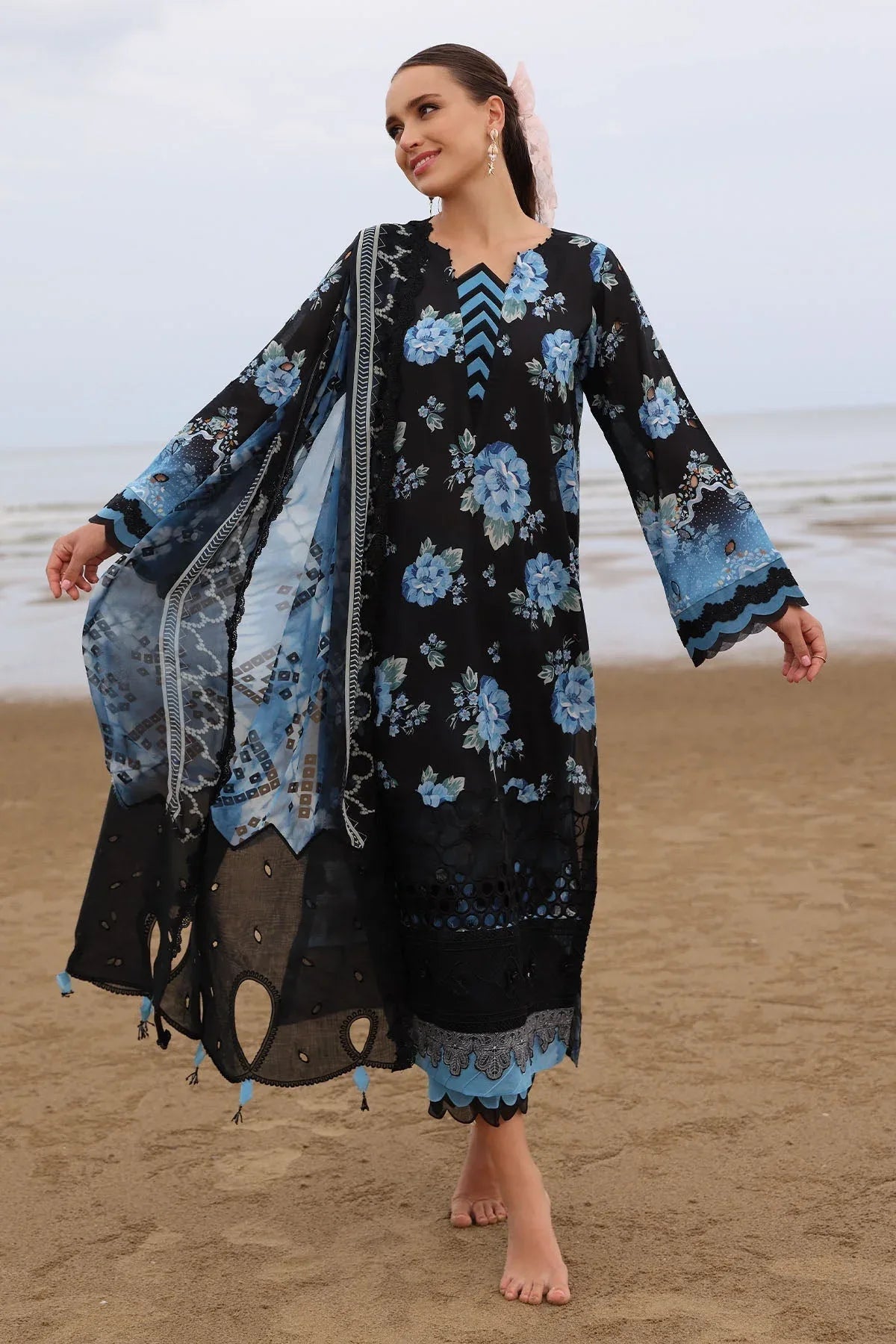 Nureh | Gardenia Embroidered Lawn 25 | NSG-171 - Aqsa Fabrics
