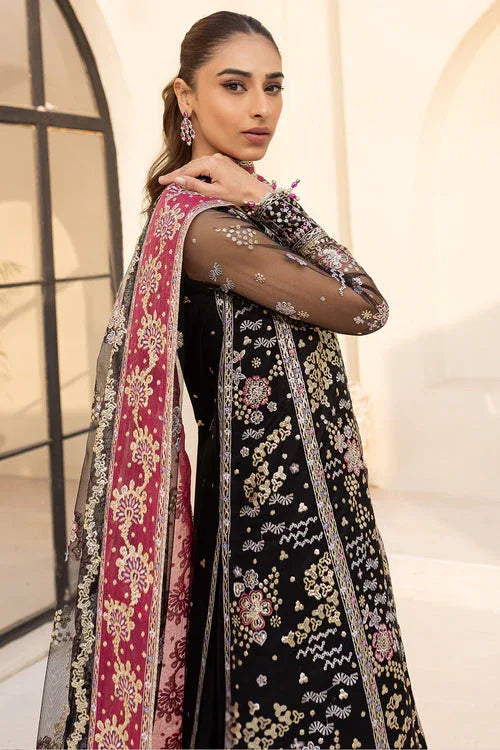 Farasha | Lu Zella Premium Formals 25 | Stardust Noir - Aqsa Fabrics
