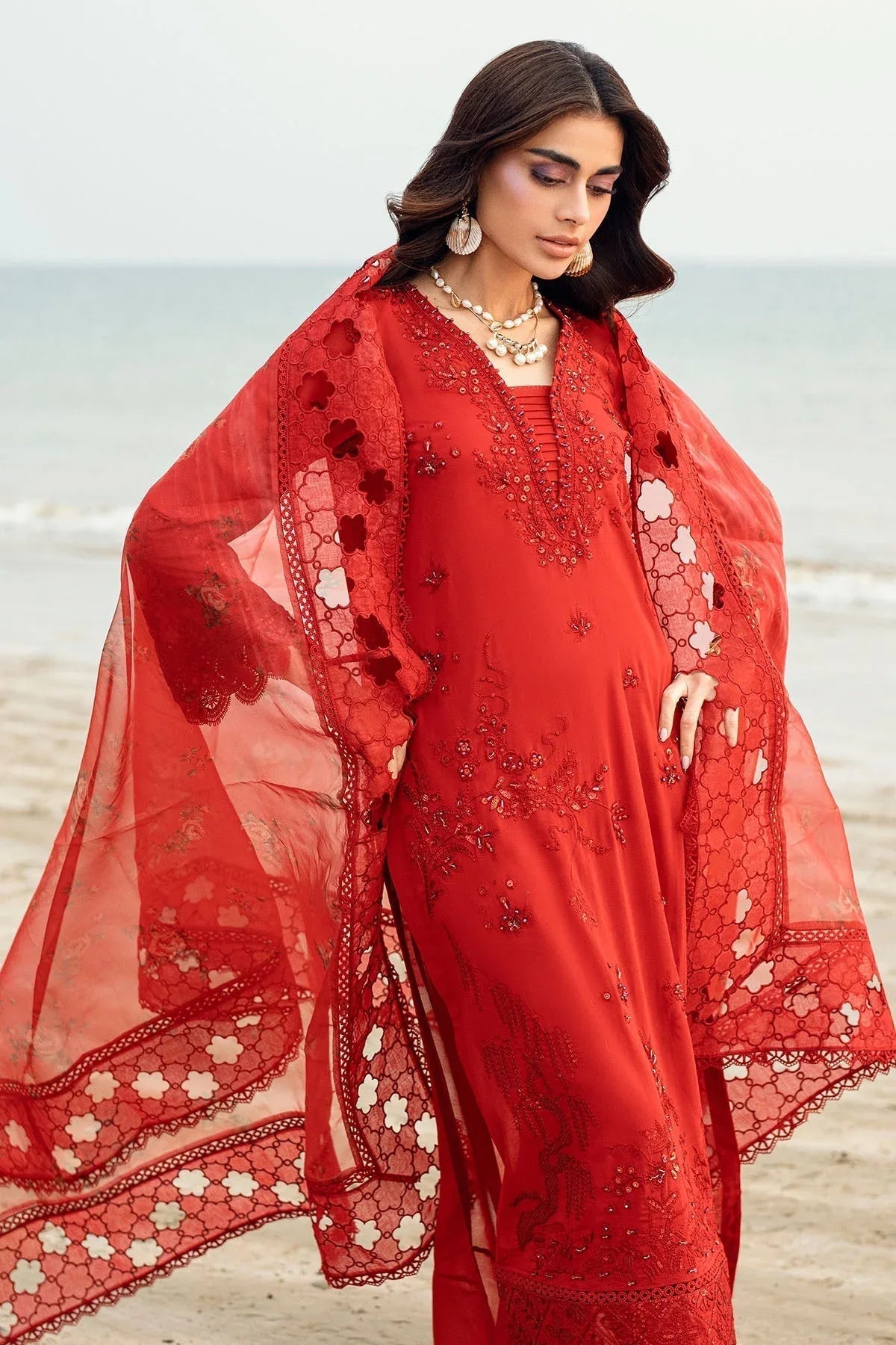 Nureh | Khuwab Luxury Lawn | NE-147 - Aqsa Fabrics