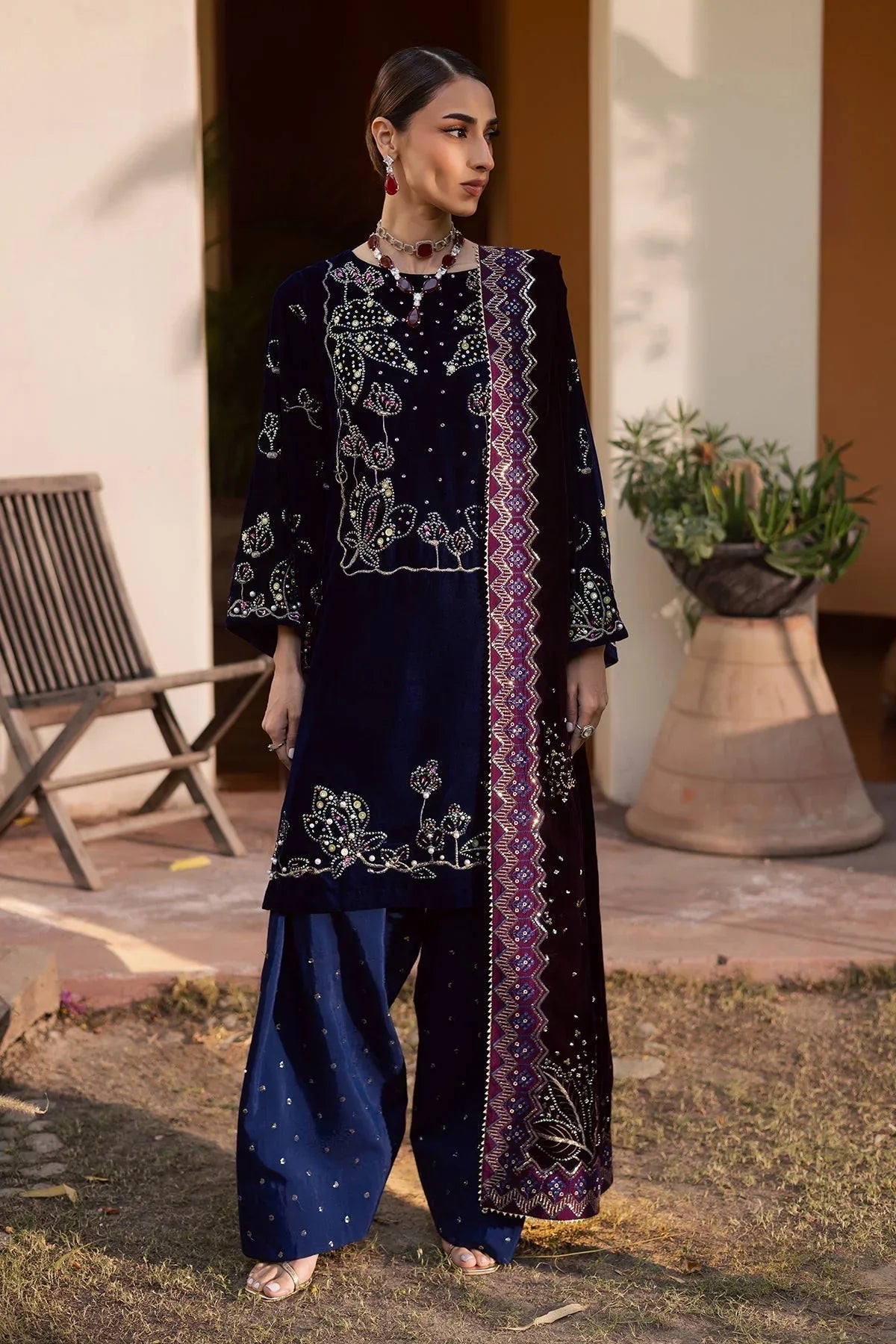 Nureh | Maya Velvet | NW-116 - Aqsa Fabrics