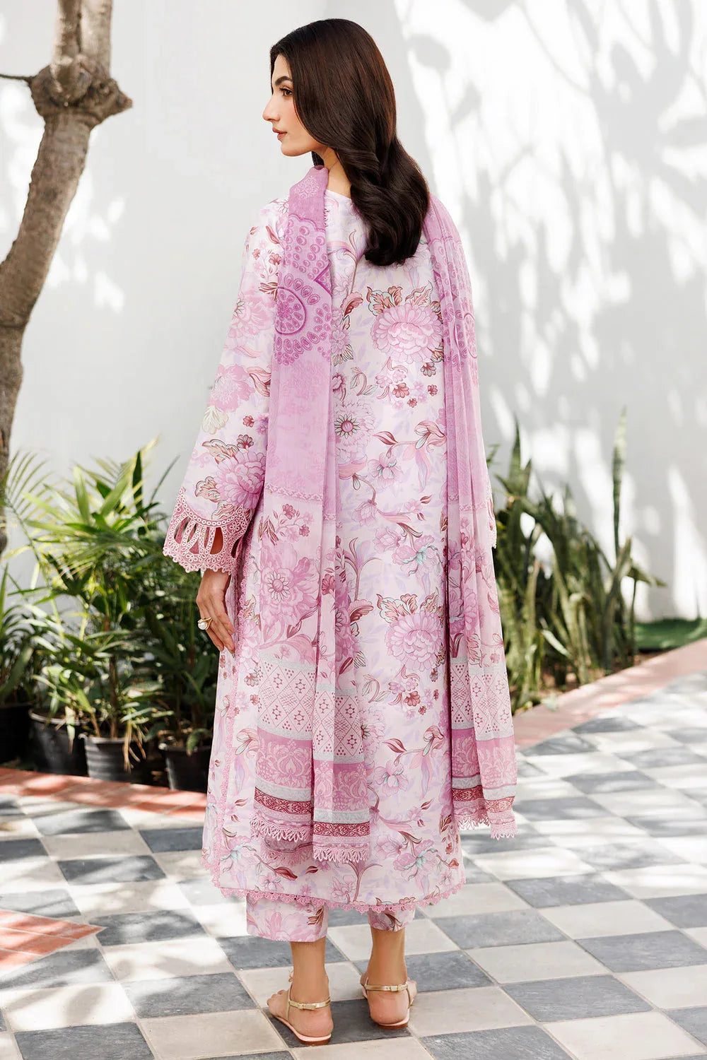 Farasha | Printed Essentials | Pearl Blush - Aqsa Fabrics