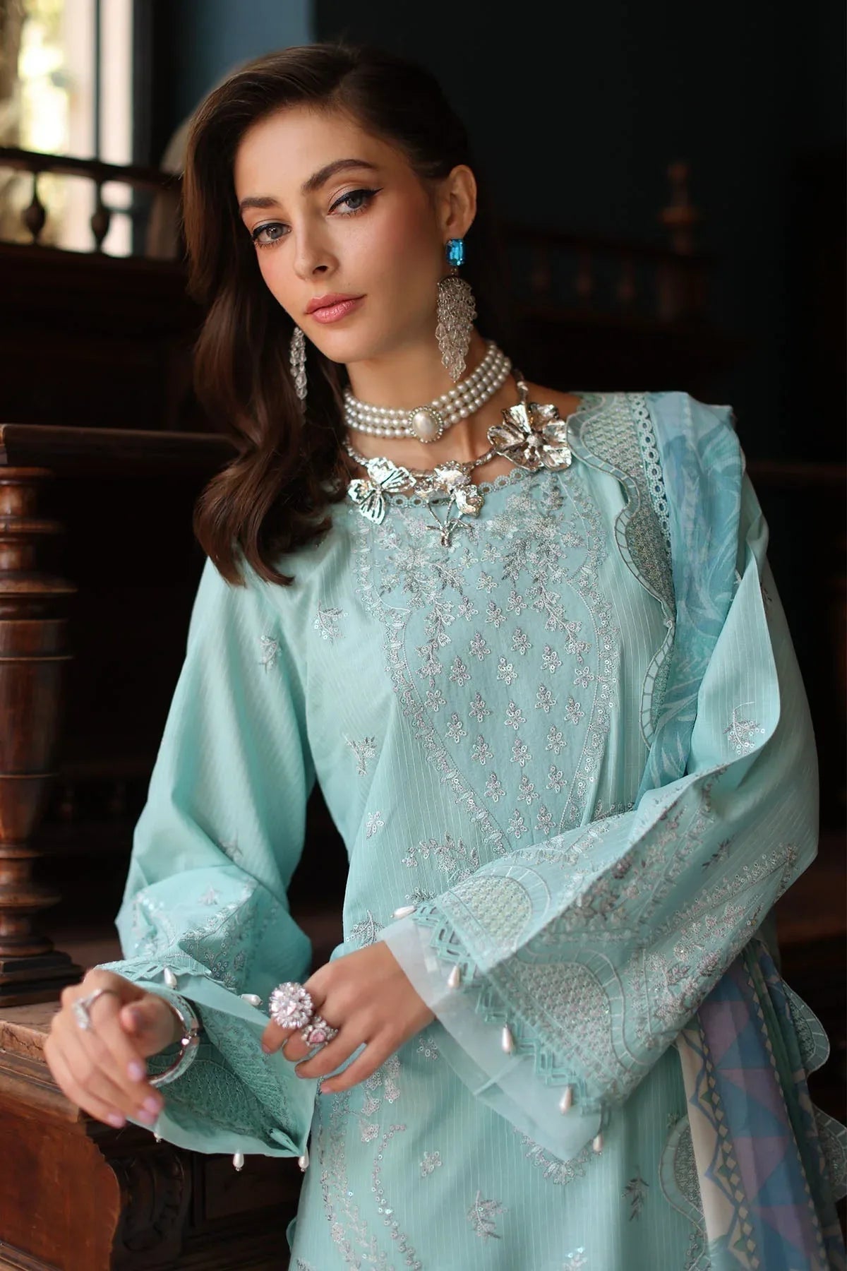 Nureh | Maya Lawn | NS-156 - Aqsa Fabrics