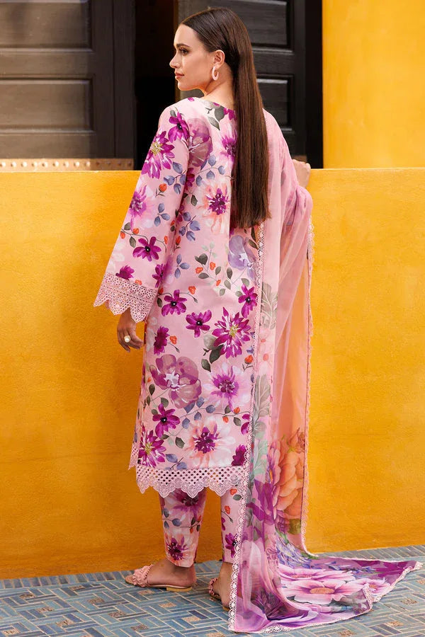 Farasha | Printed Essentials | Blooming Blush - Aqsa Fabrics